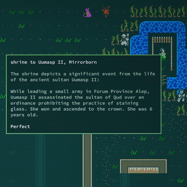 A shrine to an ancient sultan describes an event from her life.